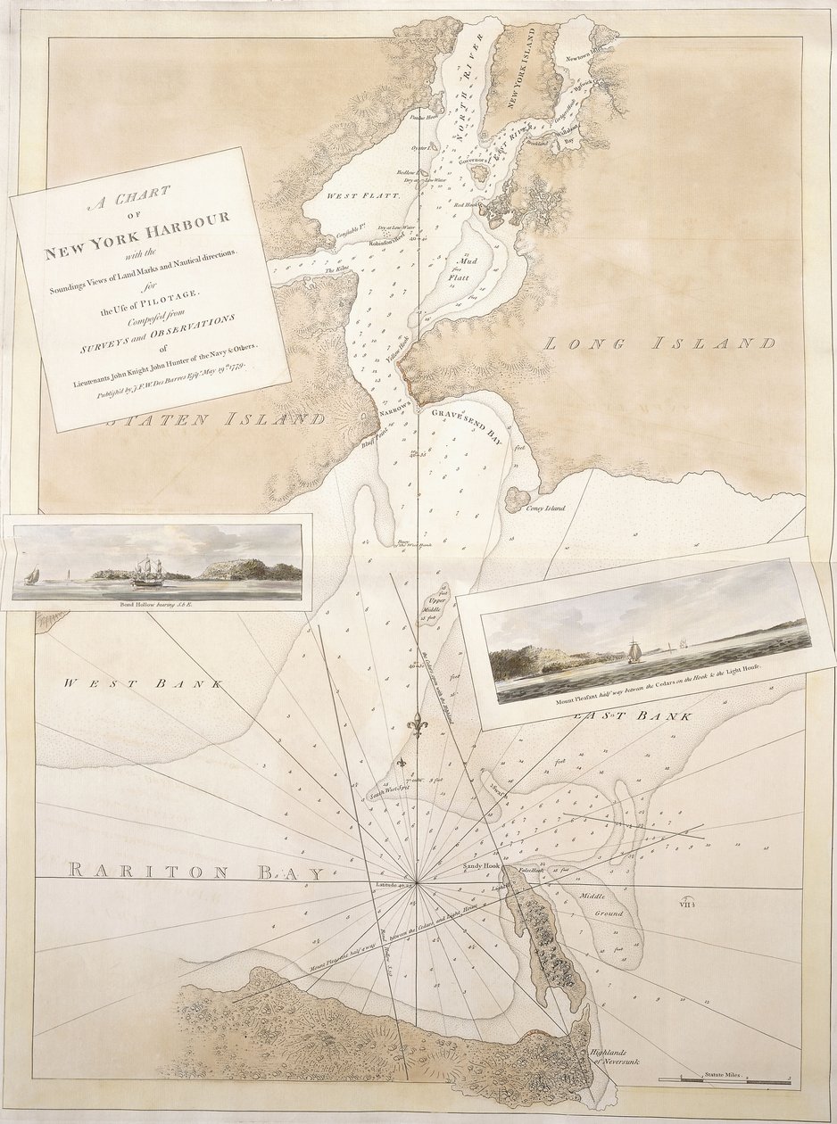 Uma carta do porto de Nova York, 1774-1779 de English School