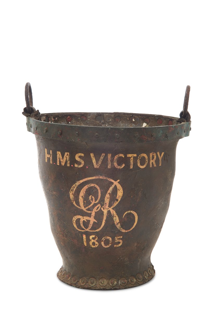 Um balde de incêndio de HMS Victory, 1805 de English School