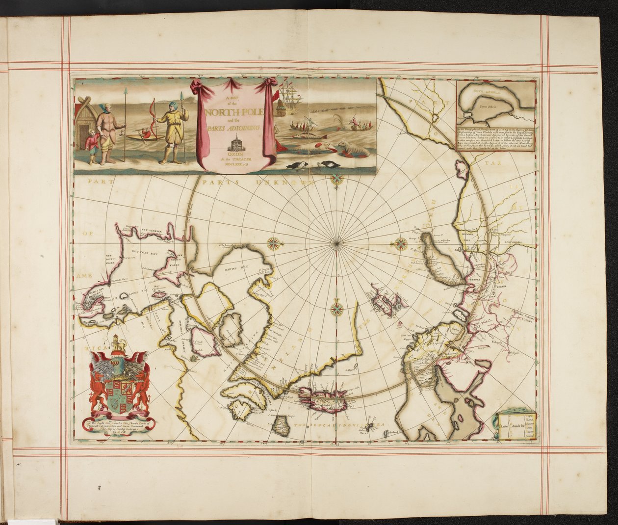 Um mapa do Pólo Norte e partes adjacentes, de 