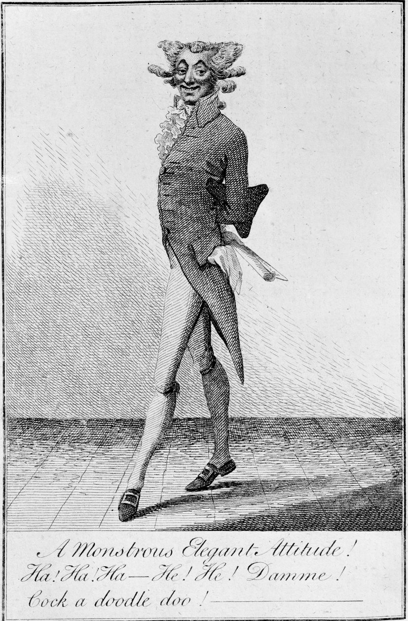 Uma atitude monstruosa e elegante! 1790 (gravura) de English School