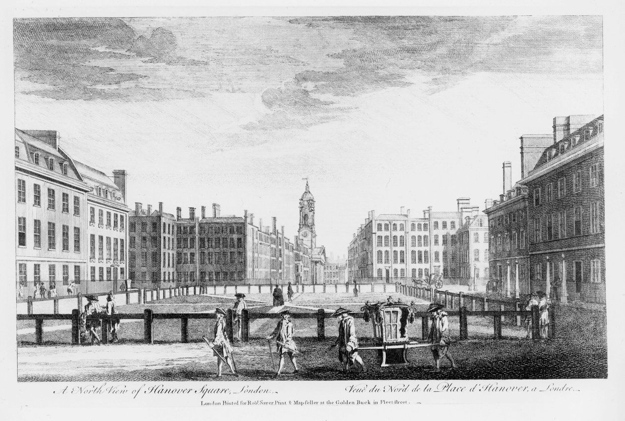 Vista norte, de, hanover, quadrado, londres de English School