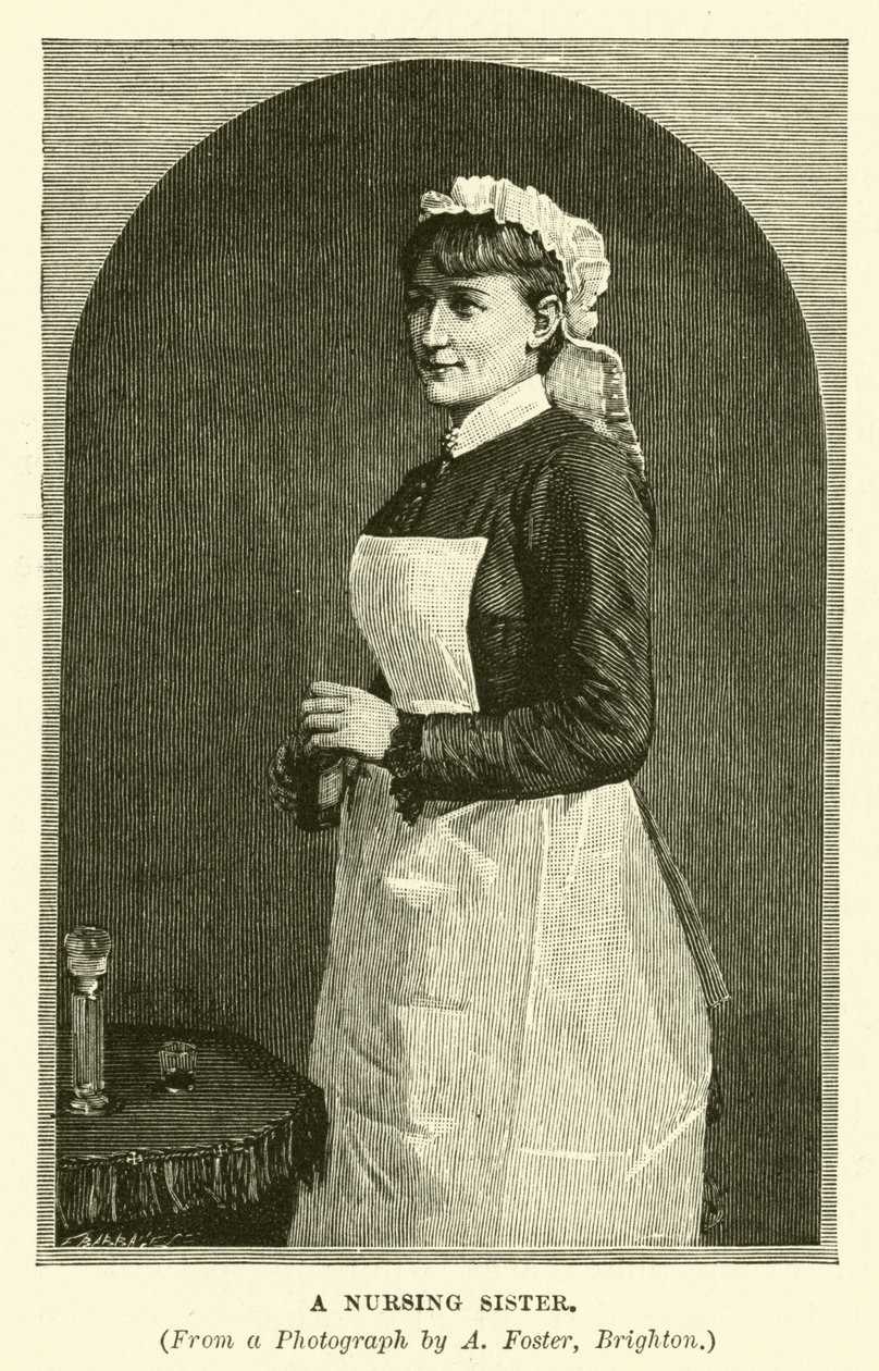 Uma irmã de enfermagem (gravura) de English School