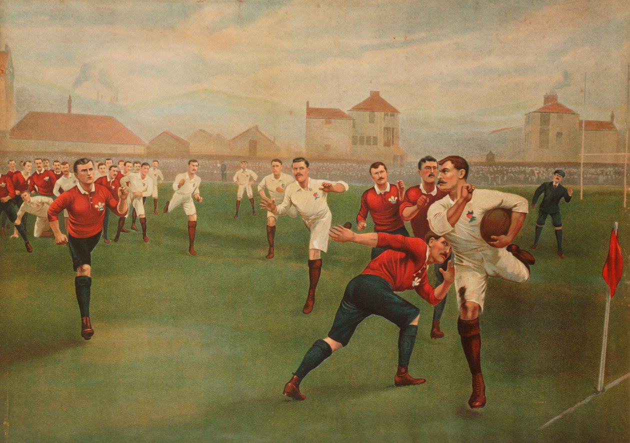 Uma cópia rara de Inglaterra v. Wales. 5 de janeiro de 1895, em Swansea de English School