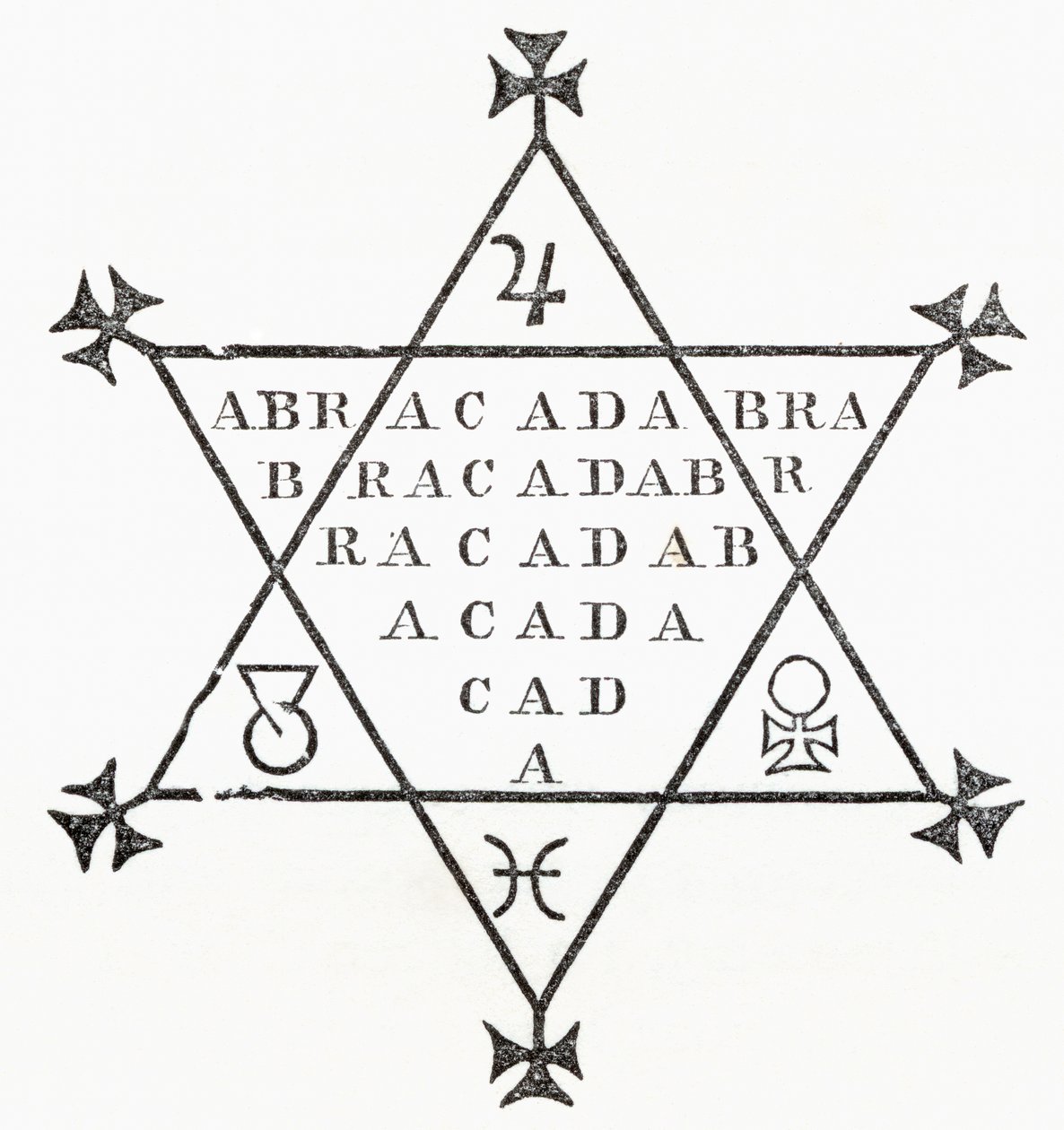 Abracadabra, de The Ingoldsby Legends ou Mirth and Marvels, de Thomas Ingoldsby, publicado em 1865 de English School