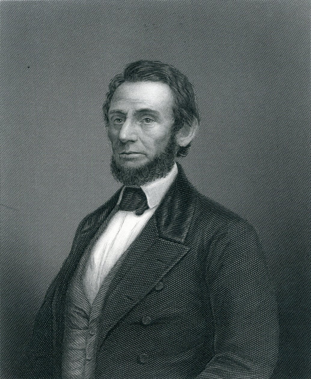 Abraham Lincoln, gravado por HC Balding, século XIX de English School