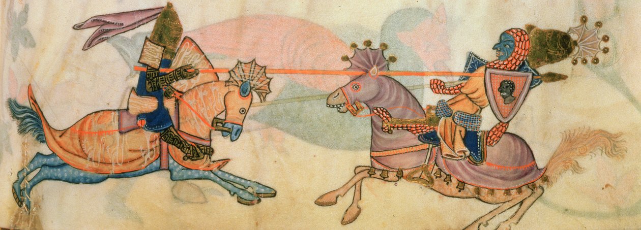 Adicionar 42130 f.82 Detalhe de dois cavaleiros em justa, do 