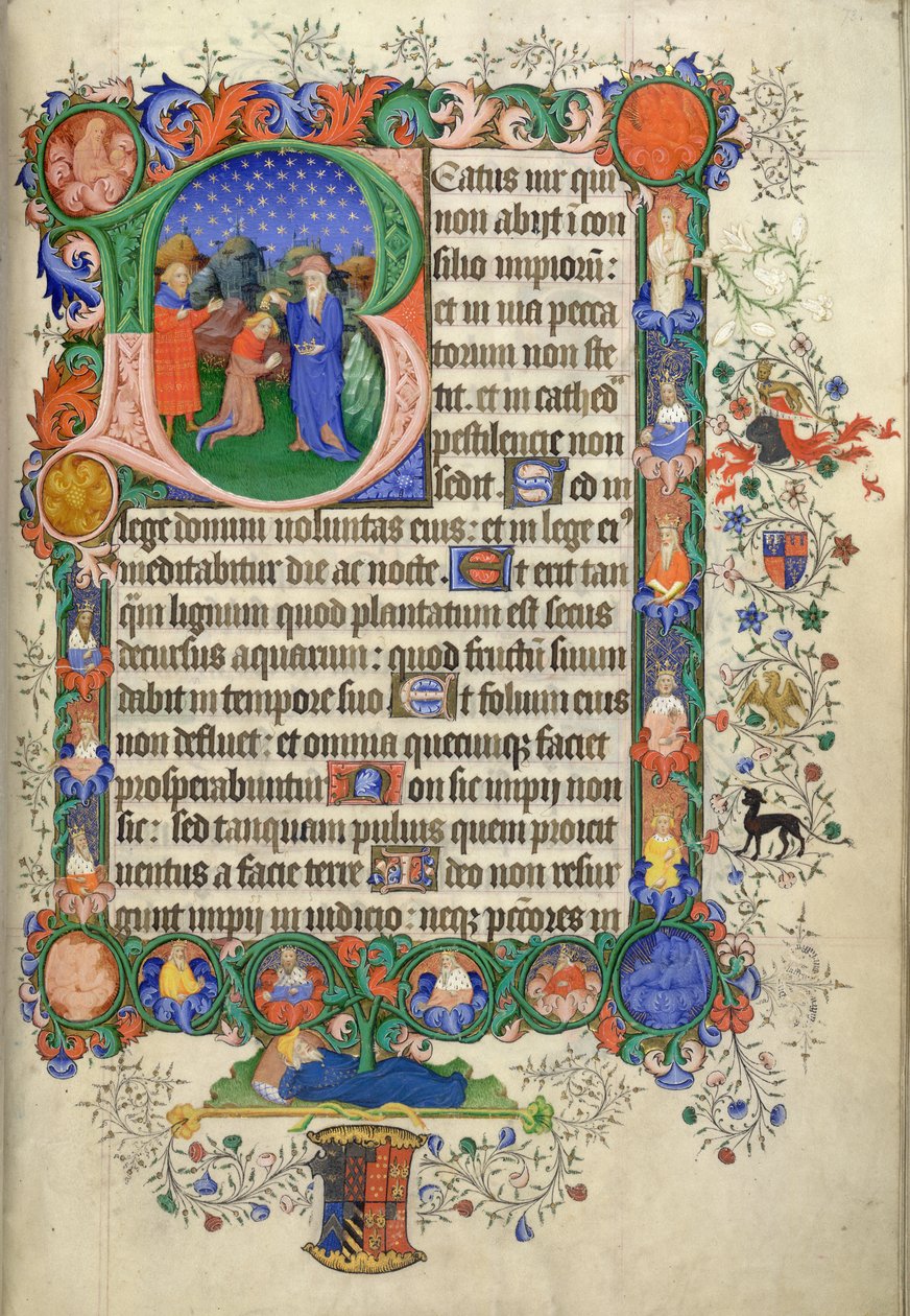 Adicionar. 42131 fol.73 Salmo 1, começando com a inicial 