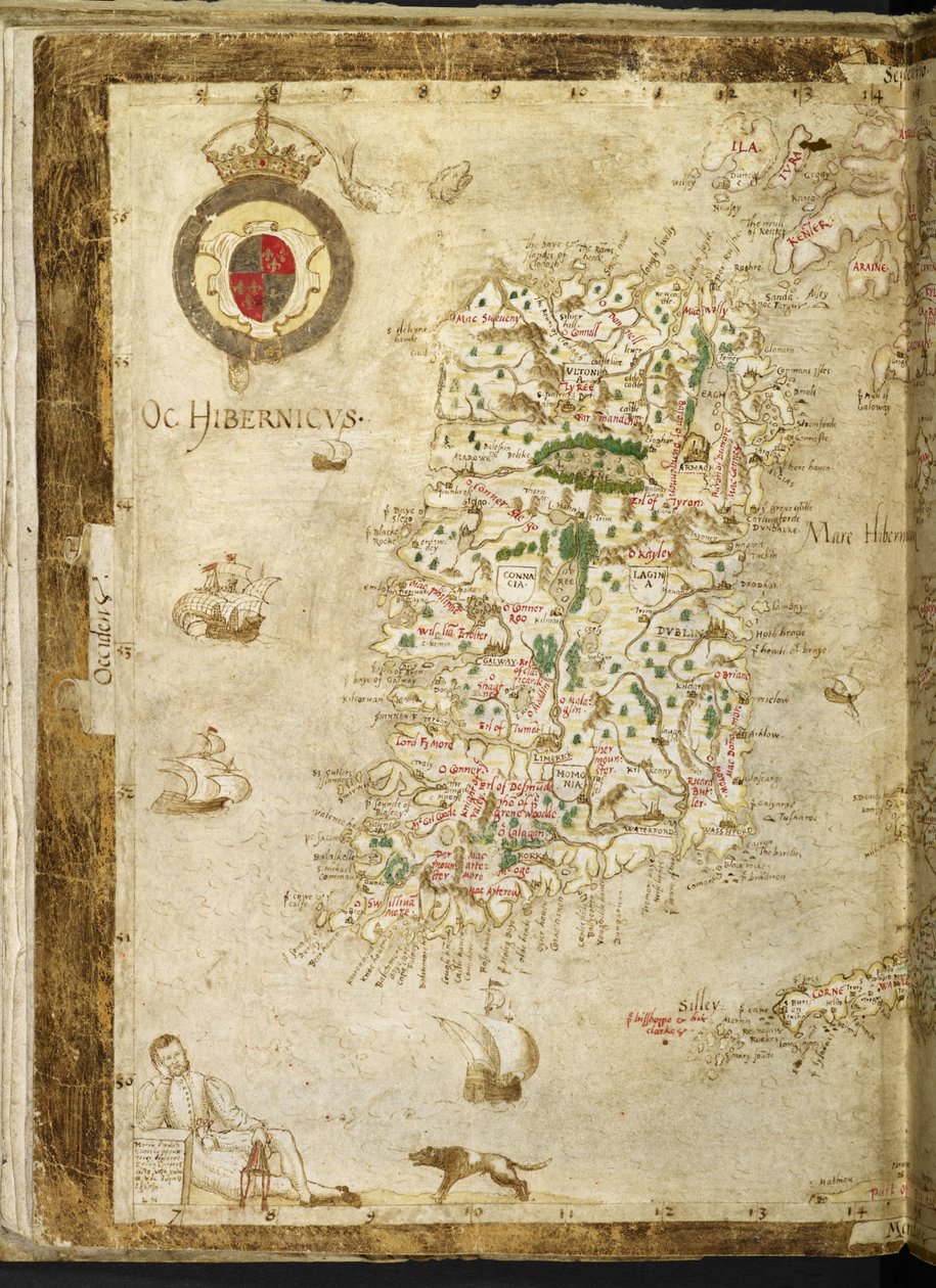 Acrescentar. 62540, ff.3v-4, Mapa da Grã-Bretanha e Irlanda, de 