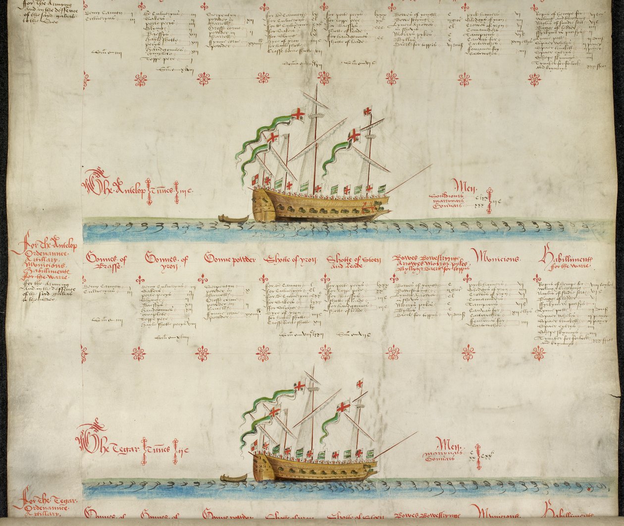 Adicionar MS 22047 The galleas The Antelop e The Tegar, de 
