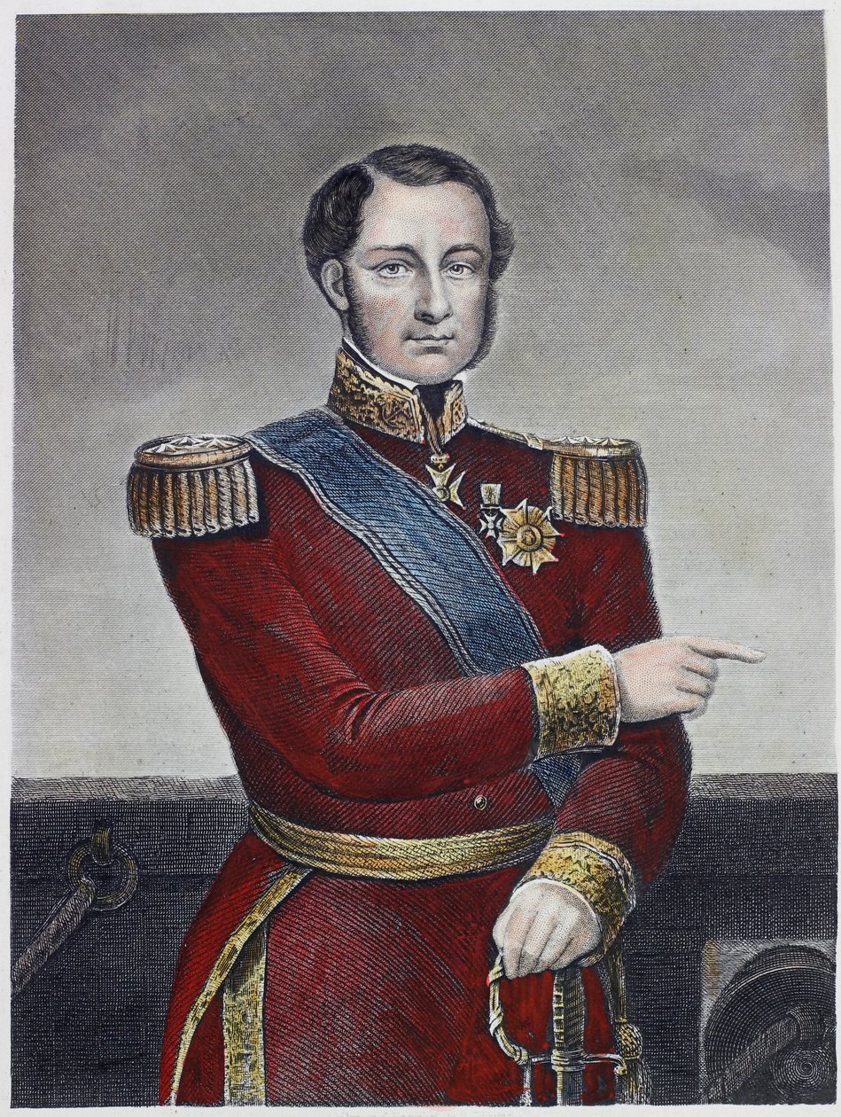 Almirante Hamelin (gravura colorida) de English School