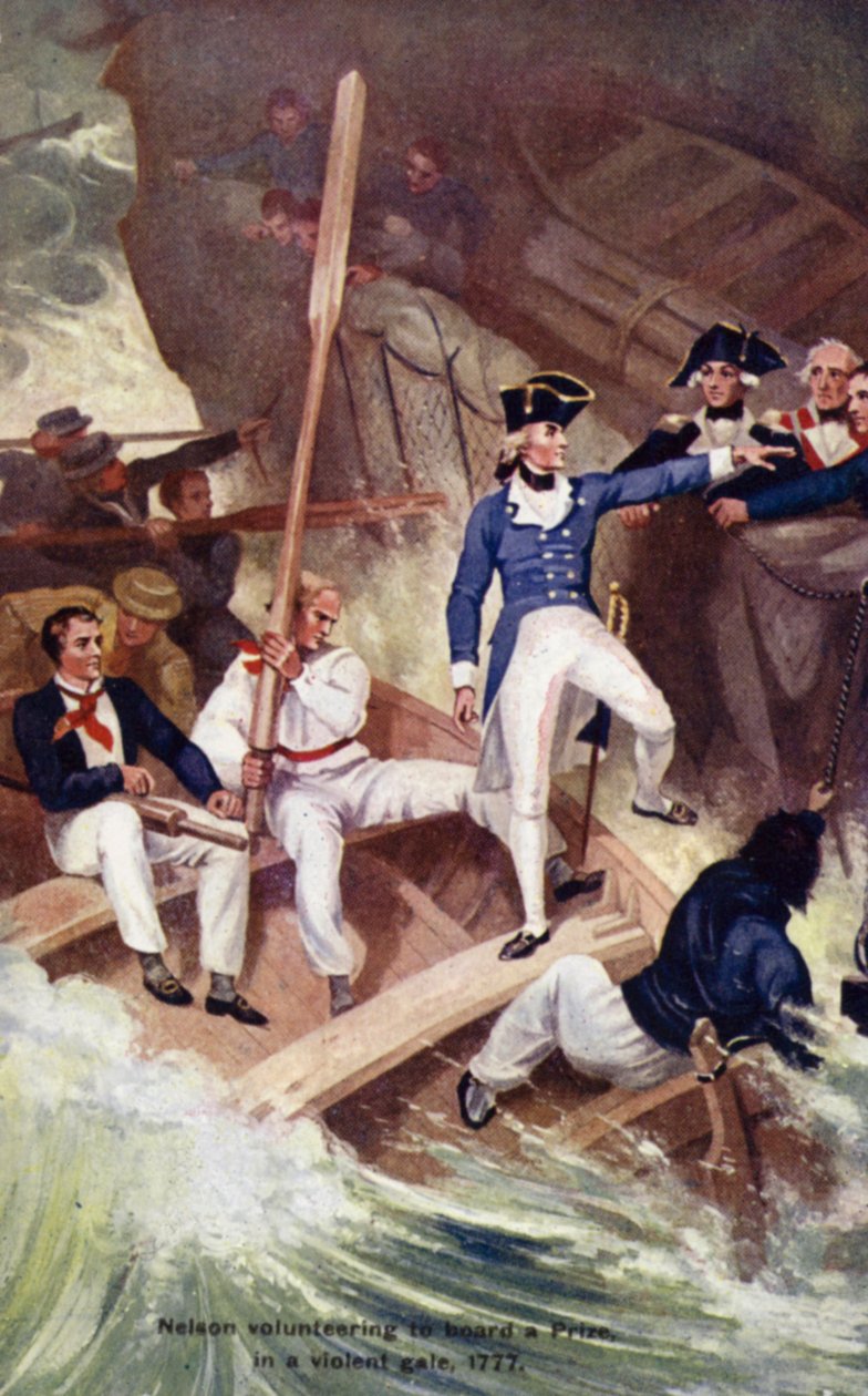 Almirante Lord Nelson (litografia a cores) de English School