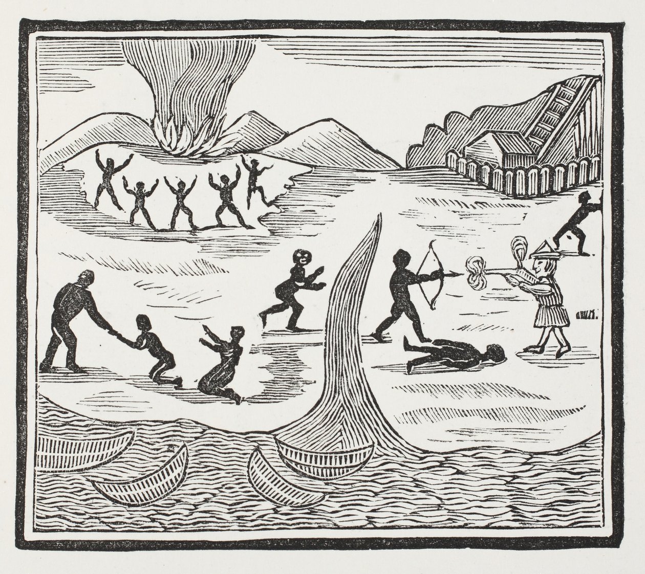 Advento da sexta-feira, ilustração dos Chap-livros do século XVIII por John Ashton, bar. 1882 de English School