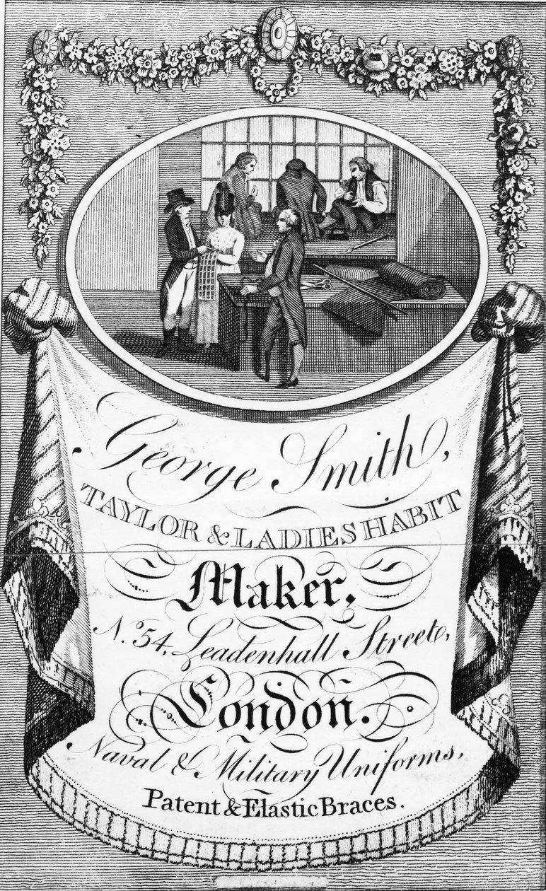 Propaganda para George Smith, Taylor e Ladies Habit Maker de English School