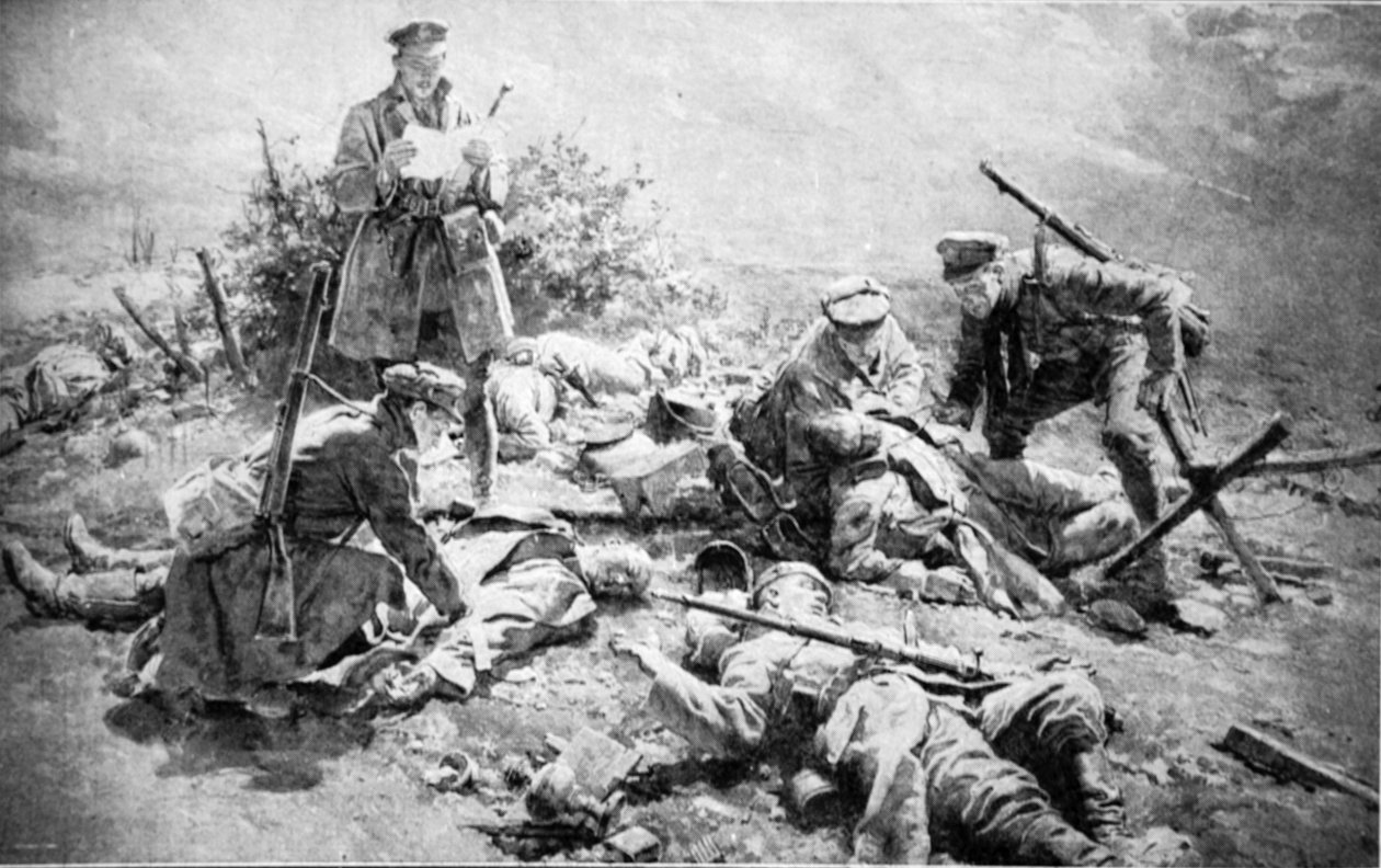 Depois de uma luta: procurando alemães mortos por discos de identificação, 1914-19 de English School