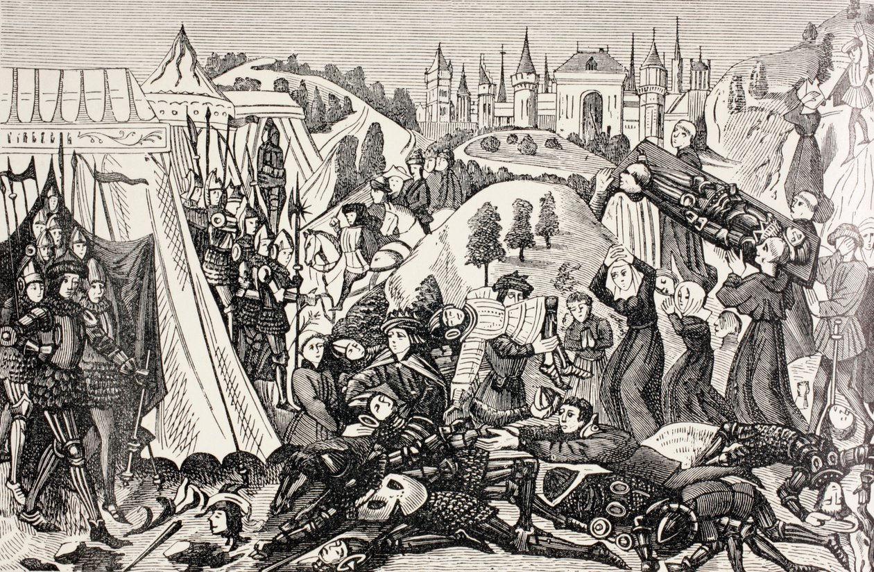 Depois da Batalha de Hastings, c.1880 de English School