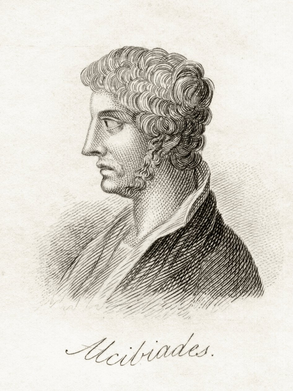 Alcibiades Cleiniou Scambonides, do &39;Crabb&39;s Historical Dictionary&39;, publicado em 1825 de English School