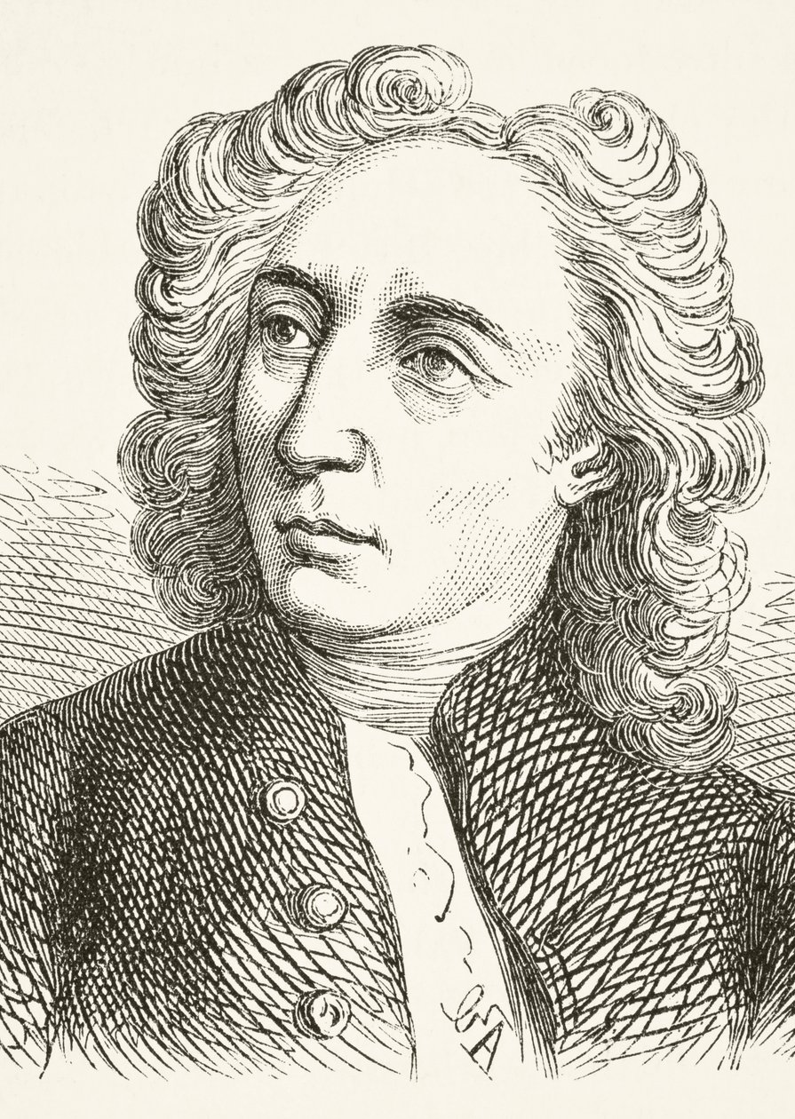 Alexander Pope, de "A História Nacional e Doméstica da Inglaterra", de William Hickman Smith Aubrey (1858-1916) publicou Londres, c.1890 de English School
