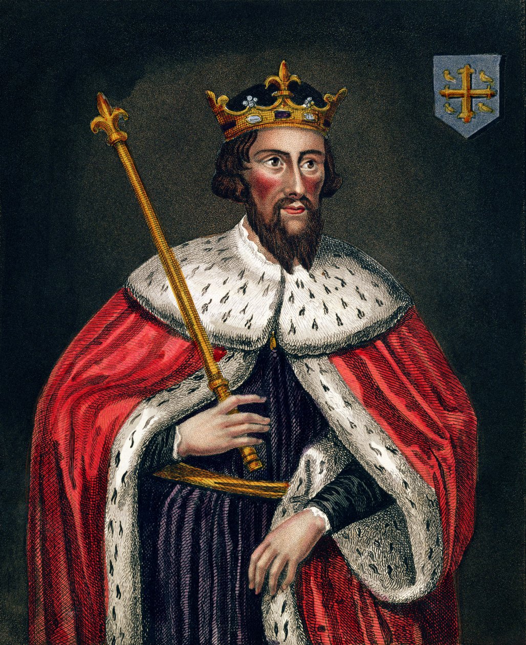 Alfred o grande (849-99), após uma pintura na galeria Bodleian de English School