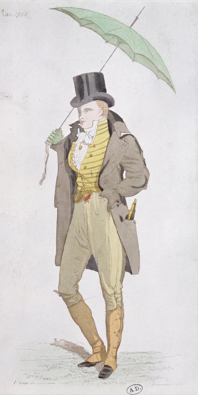 Um dândi inglês, c.1802 de English School