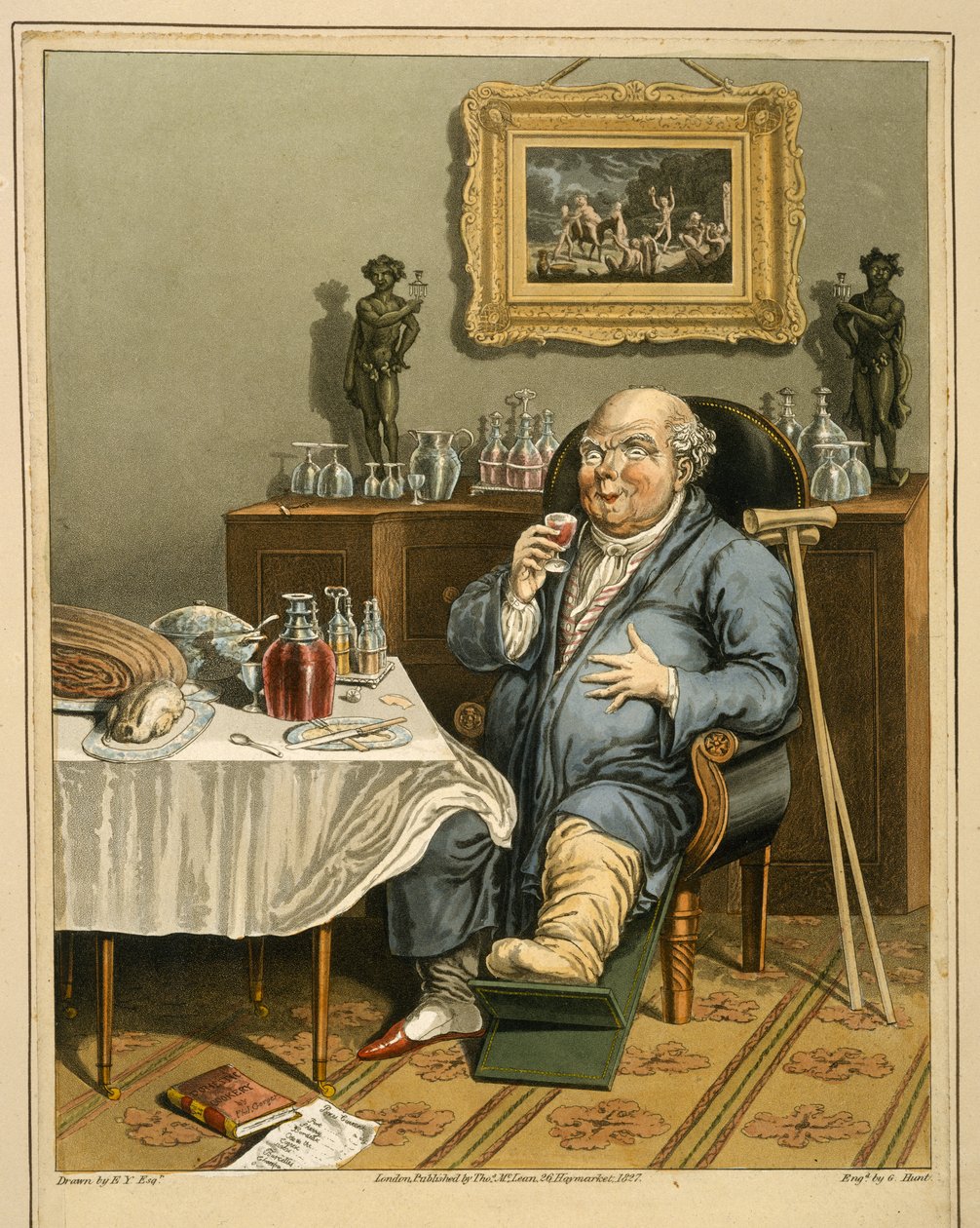 Um sabor requintado, com uma compreensão ampliada, publicado por Thomas McLean, Londres, 1827 de English School