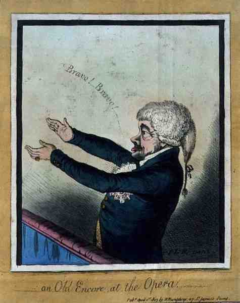 "An Old Encore at the Opera", pub. por H. Humphrey de English School