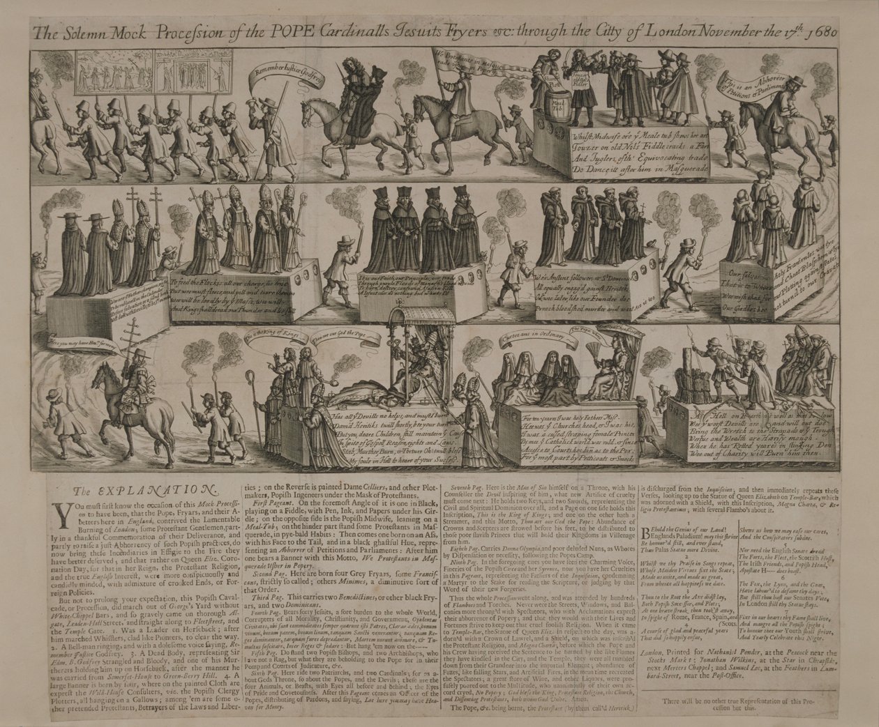 Uma procissão anti-católica, 1680 de English School