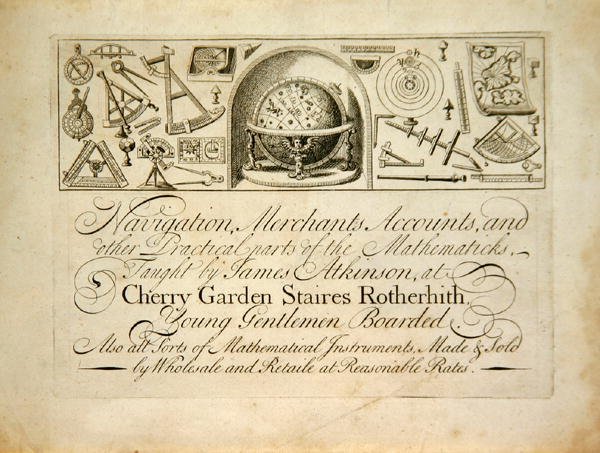 Um cartão comercial do início de Londres, c.1720 (litho) de English School