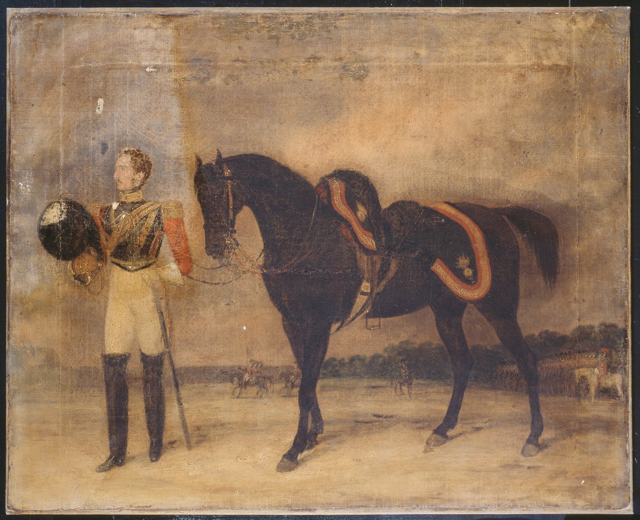 Um oficial não identificado, 2º Regimento de Guardas da Vida, c.1832 de English School