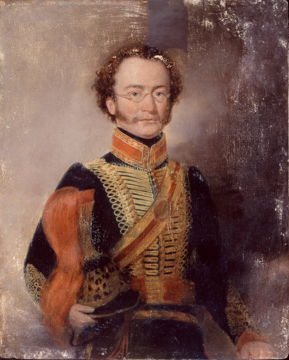 Um oficial não identificado, Regimento de Artilharia de Bombaim, c.1840 de English School