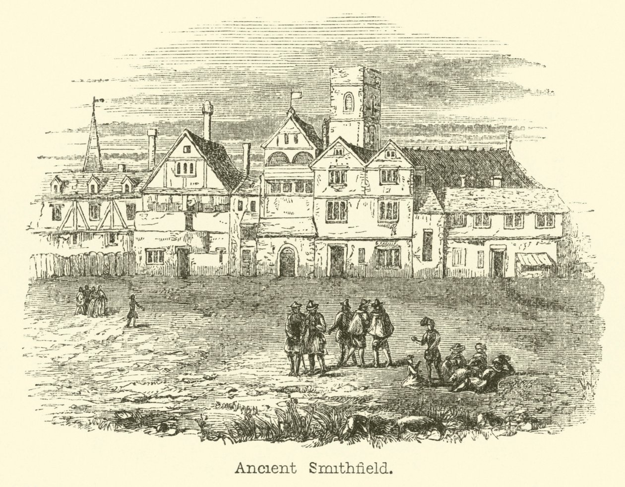Antiga Smithfield (gravura) de English School