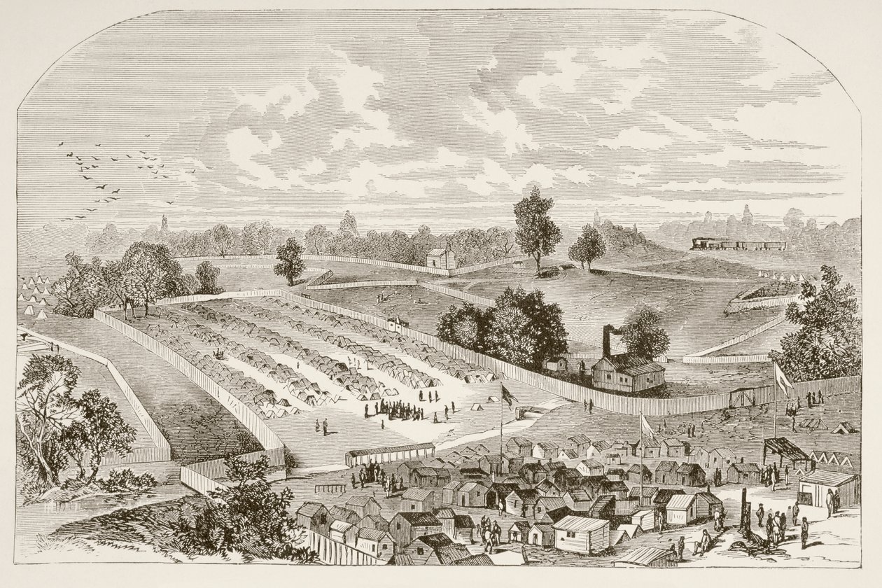 Prisão de Andersonville (litografia) de English School