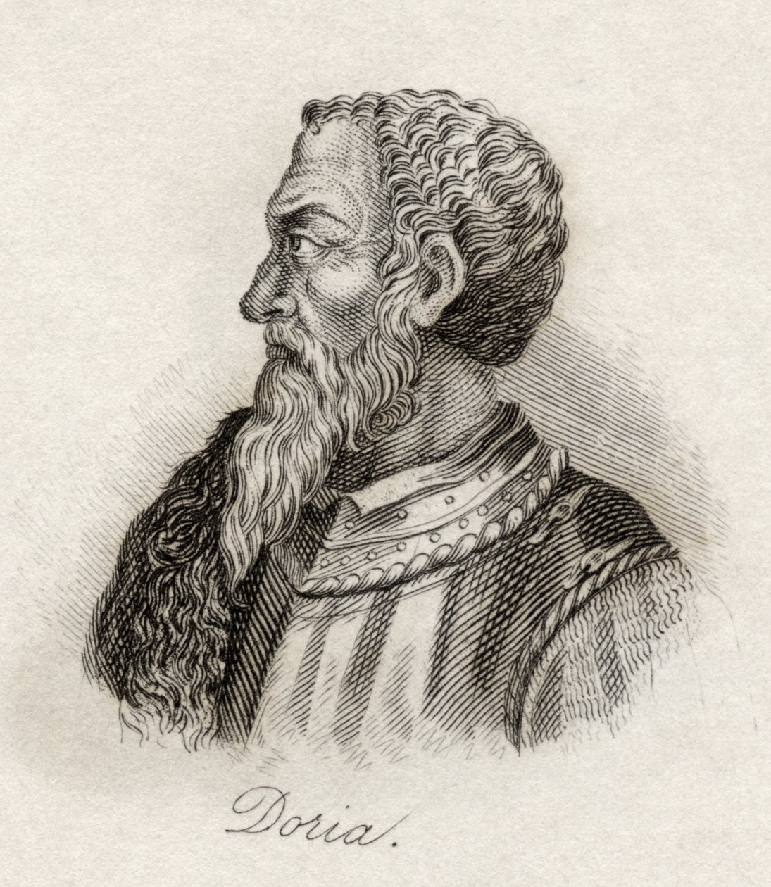 Andrea Doria, do &39;Crabb&39;s Historical Dictionary&39;, publicado em 1825 de English School