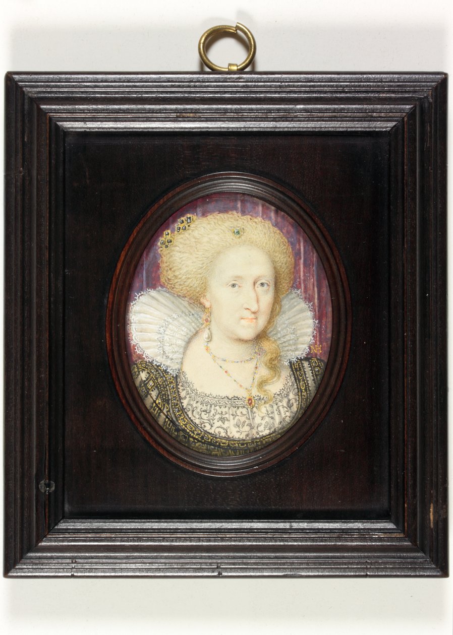 Ana da Dinamarca (aguarela em velino) de English School