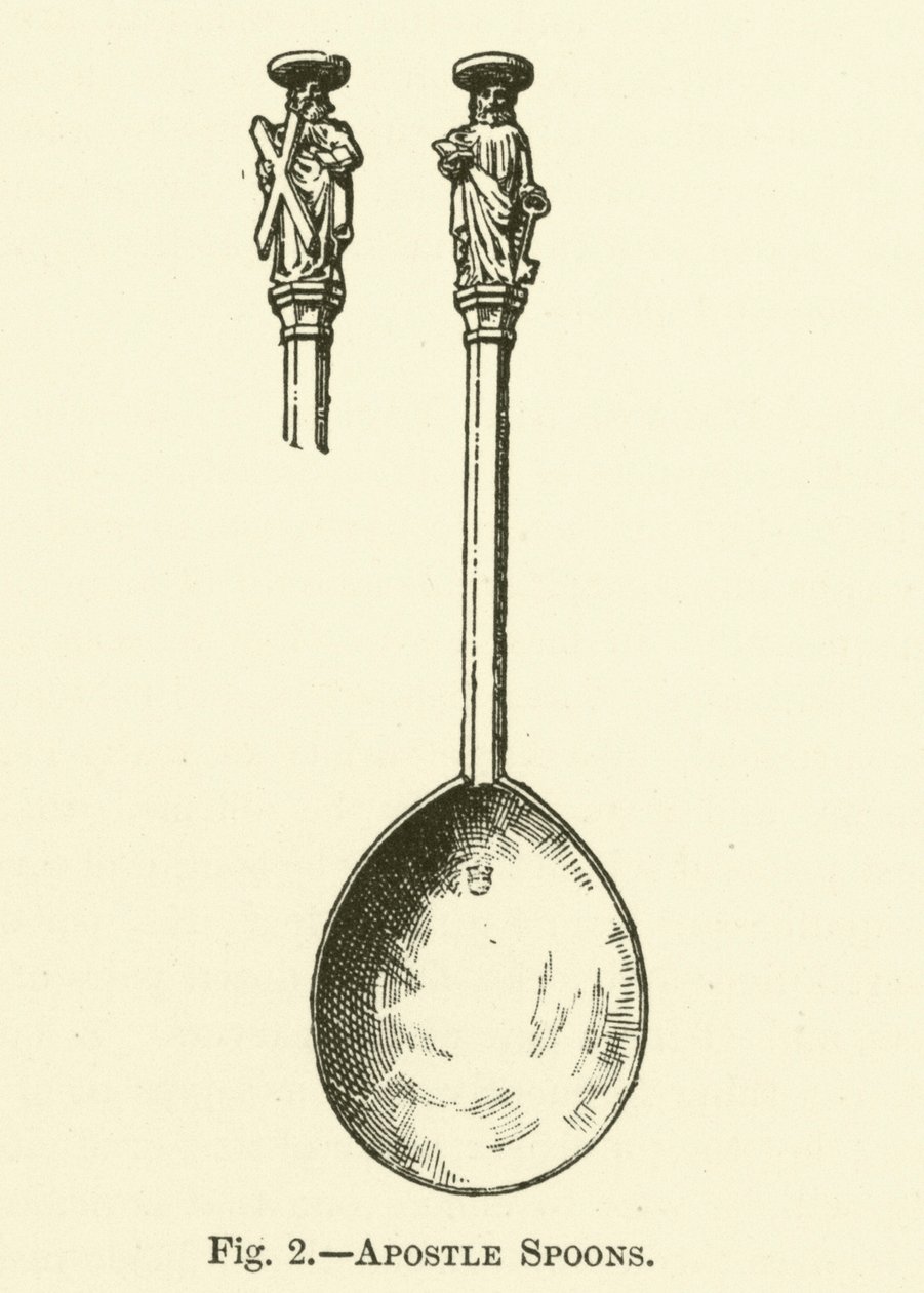 Colheres de Apóstolo (gravura) de English School
