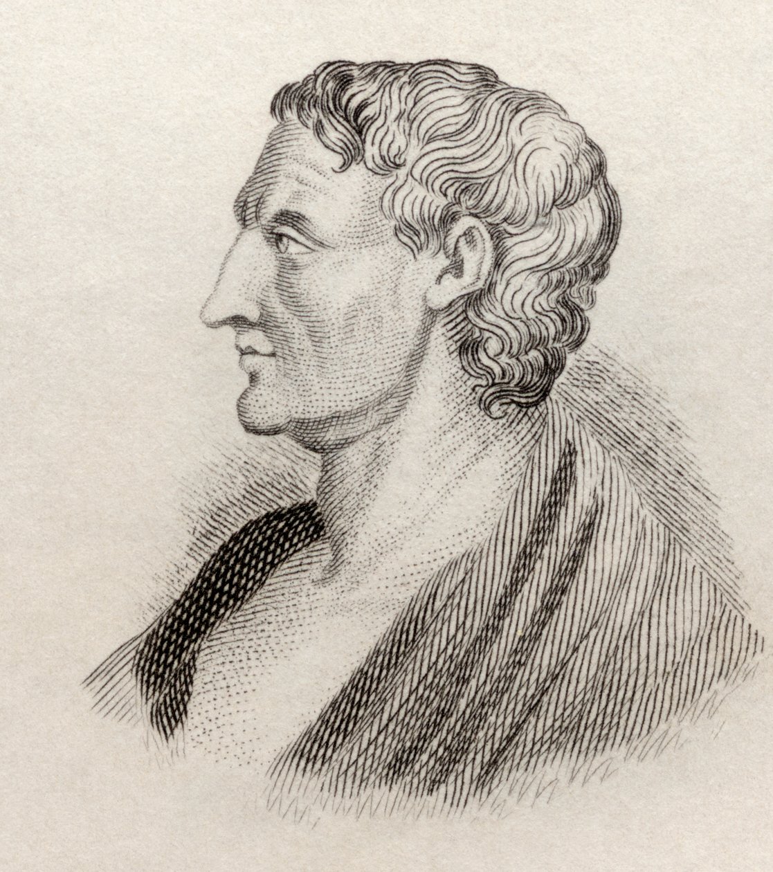 Aristóteles, do "Crabbes Historical Dictionary", publicado em 1825 de English School