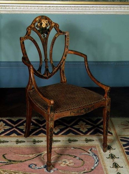 Poltrona, por George Seddon, c.1780 (madeira pintada) de English School