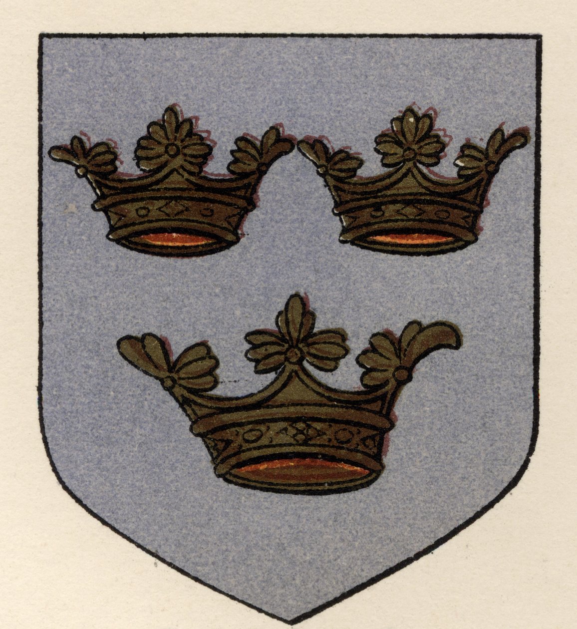 Braços suportados pela Grande Loja de Toda a Inglaterra, c.1725, de The History of Freemasonry, volume II, publicado por Thomas C. Jack, Londres, 1883 de English School