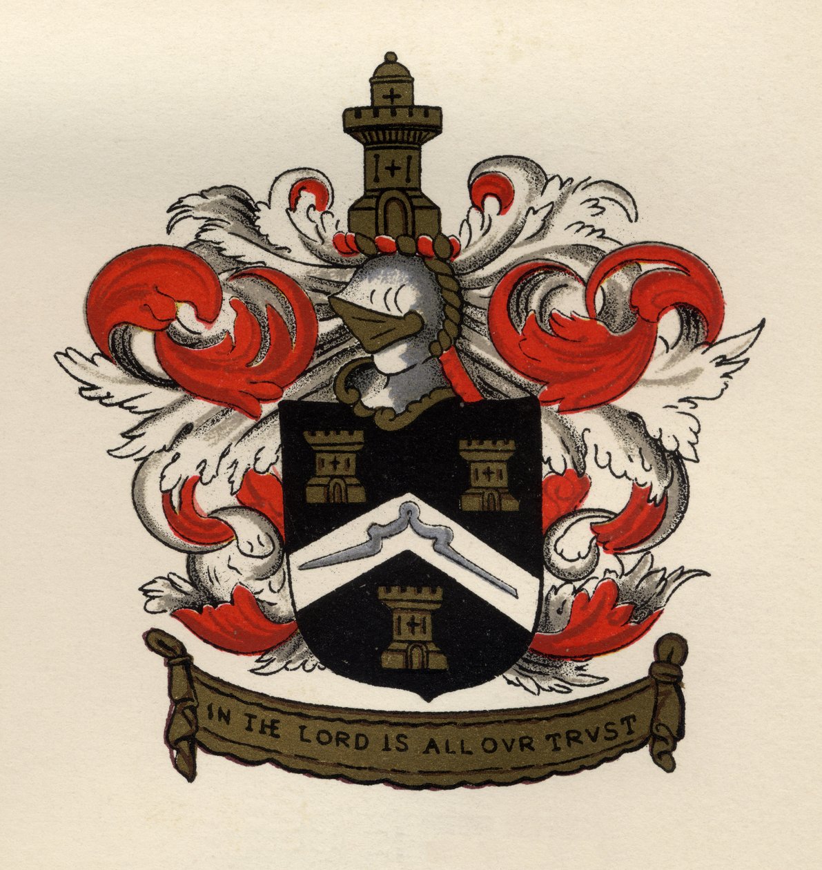 Arms of the Free Maçons of the Gateshead Chapter, 1671, de The History of Freemasonry, volume II, publicado por Thomas C. Jack, Londres, 1883 de English School