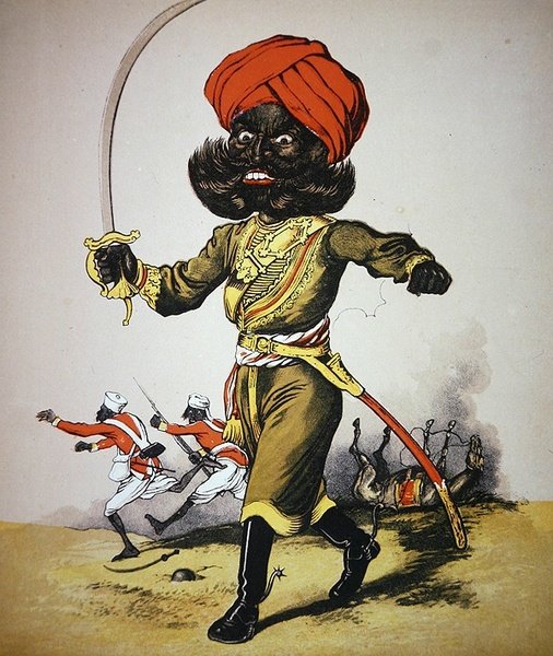 "Army and Navy Drolleries", ilustração do Major Seccombe, publicado por Frederick Warne & Co., c.1875 (cor litho) de English School