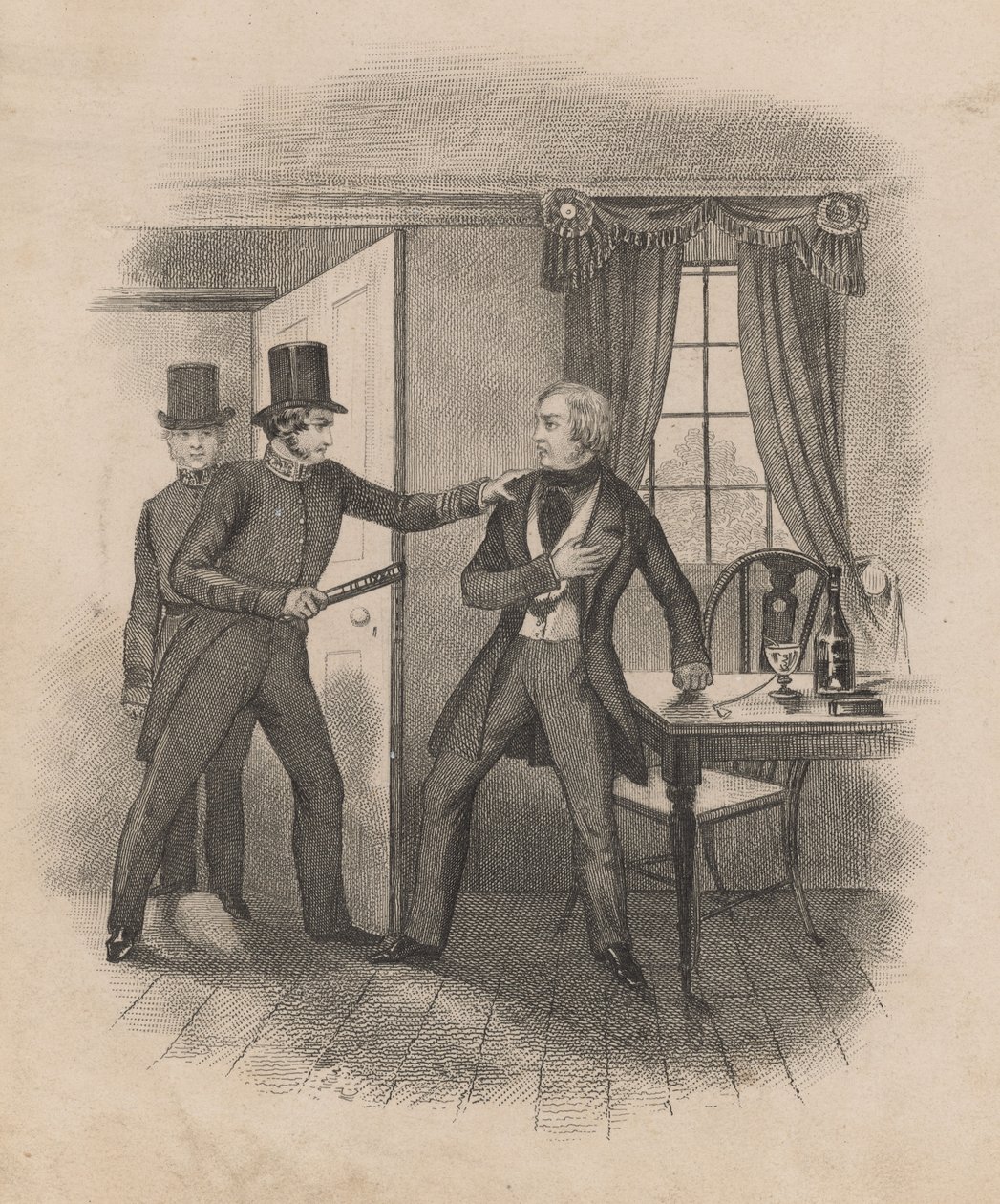 Prisão de Frederick George Manning (gravura) de English School