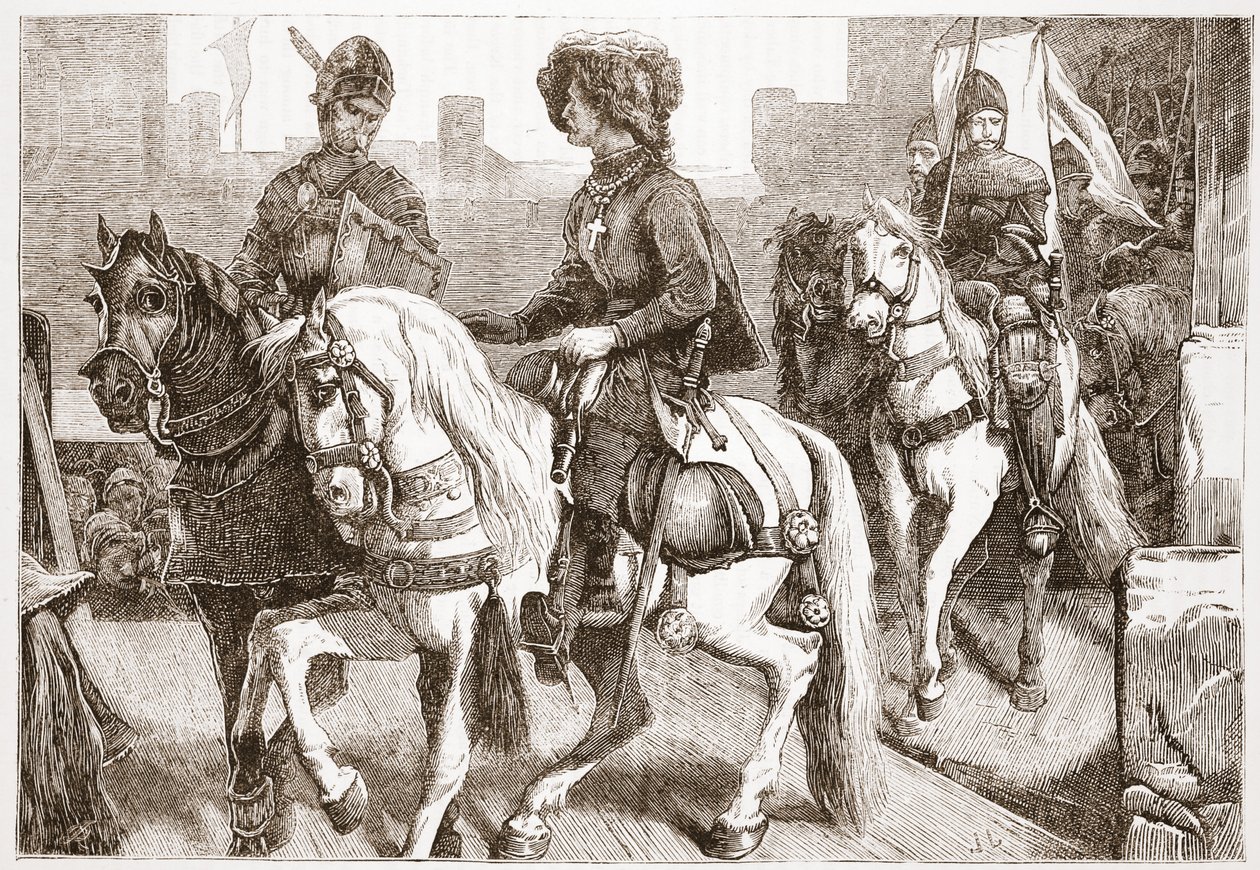 Chegada dos Deputados Hussite em Basle, ilustração da História do Protestantismo por James Aitken Wylie (1808-1890), pub. 1878 de English School