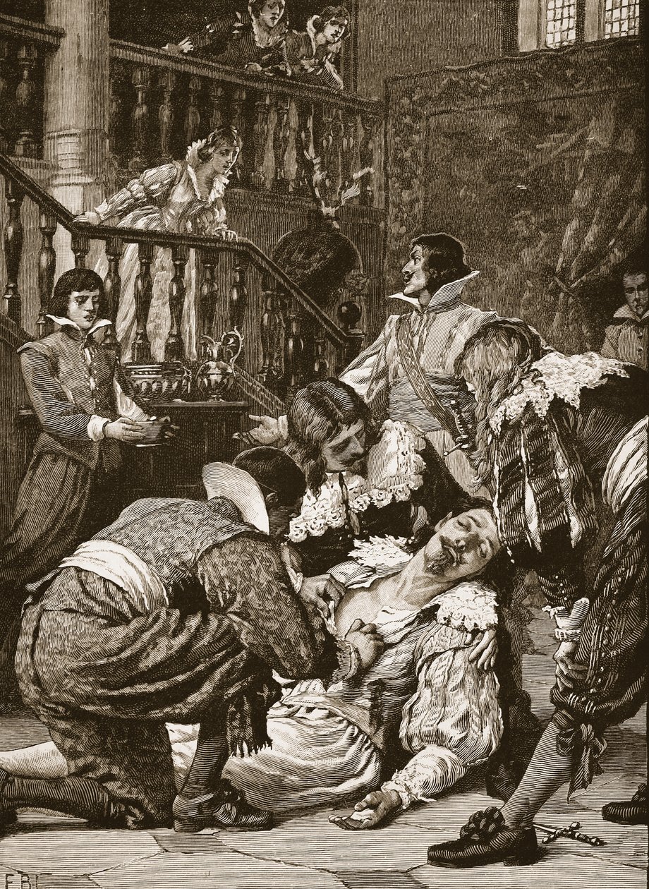 Assassinato do Duque de Buckingham, ilustração de 
