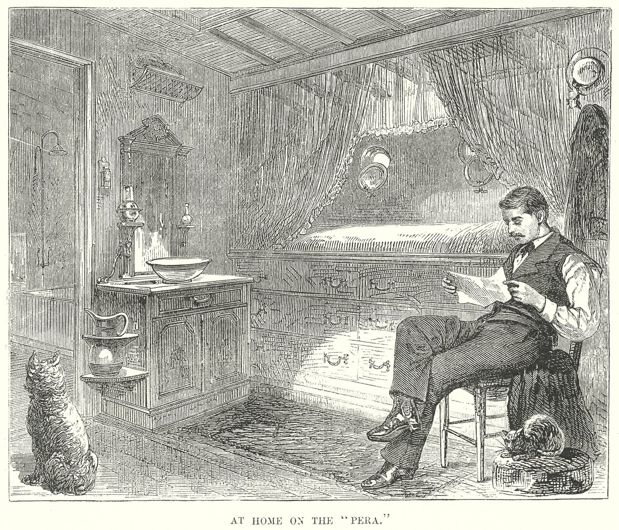 Em casa no "Pera" (gravura) de English School