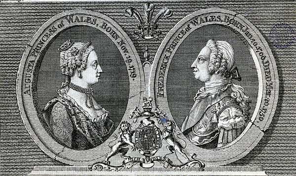 Augusta, Princesa de Gales (1719-72) e Frederick Louis, Príncipe de Gales (1707-51), memorial da Gentleman