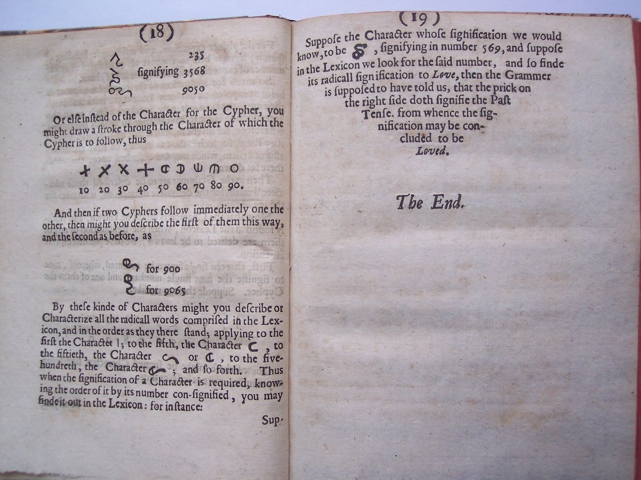 BT3.206.24 Páginas da obra de base, ou fundação colocada, (ou assim pretendido) para o enquadramento de uma nova linguagem perfeita: e uma universal ou commonwriting por Francis Lodowyck, publicado em Londres, 1652 de English School