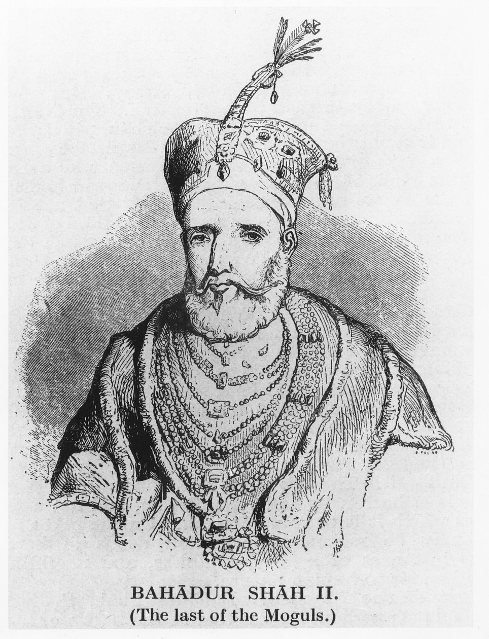 Bahadur Shah II | English School | Impressão de arte