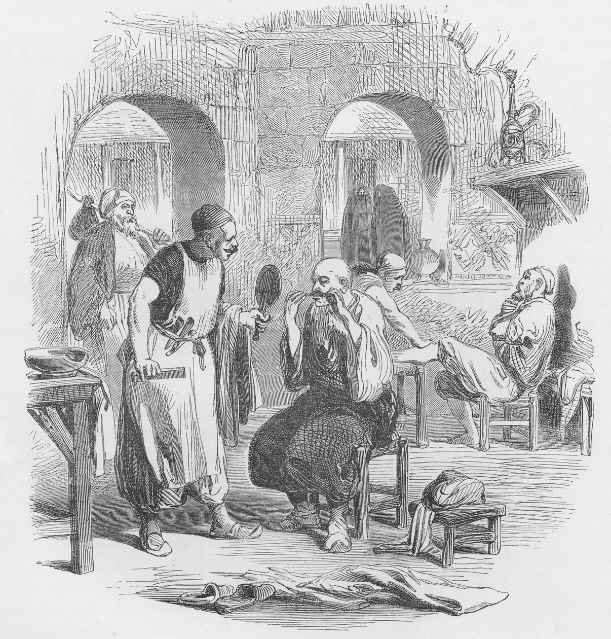 Loja de barbeiros no Cairo de English School