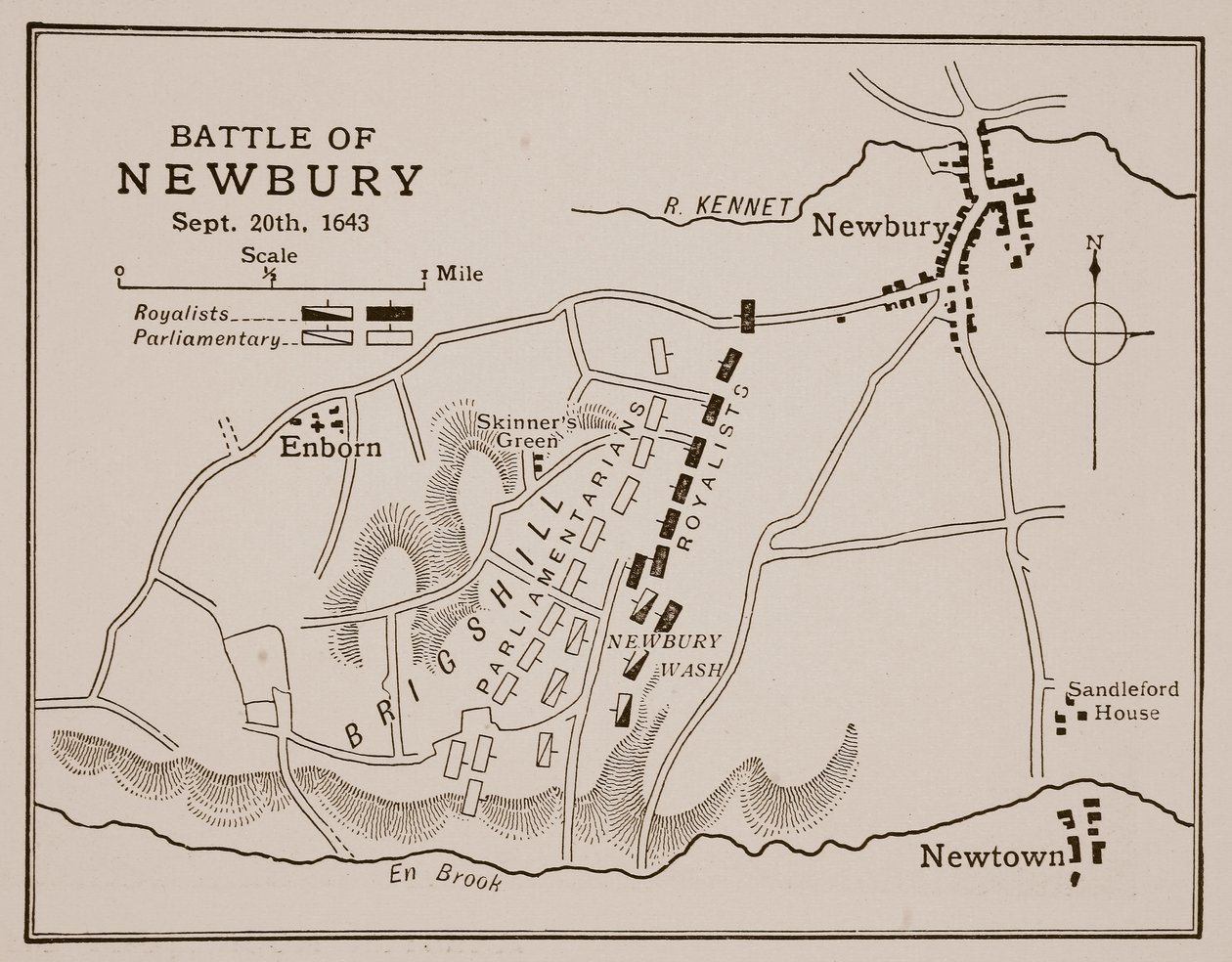 Batalha de Newbury, 20 de setembro de 1643 de English School