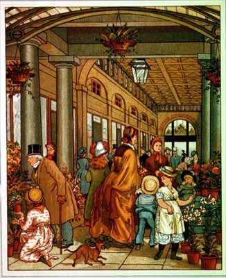 Conservatórios Bedford, ilustração de livros (litografia colorida) de English School