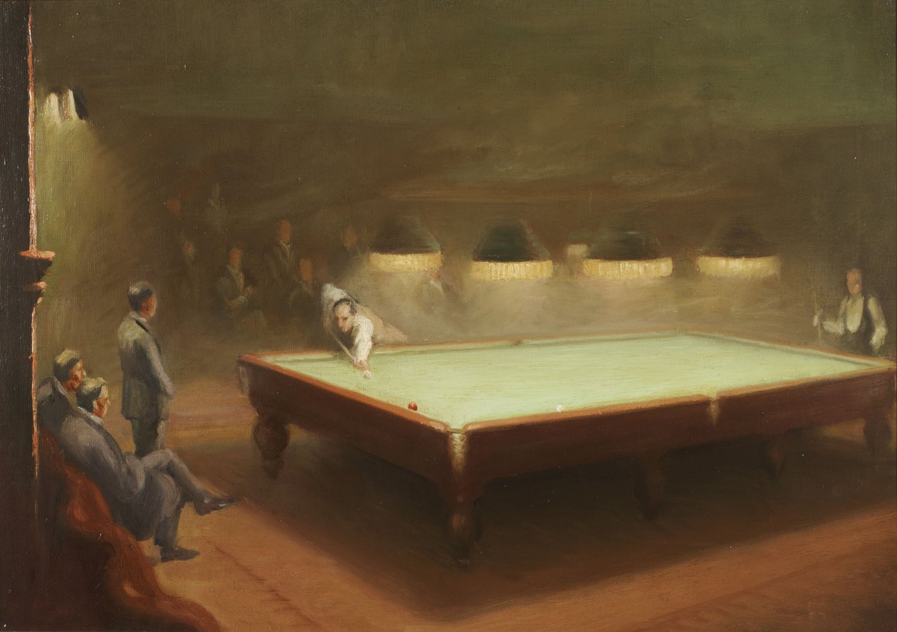 Jogo de Bilhar em Thurston, 1930 de English School